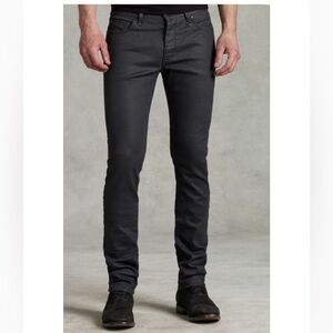NWT John Varvatos 32 Reg  Chelsea Coated Straight, Cotton Jeans Edgy Rocker